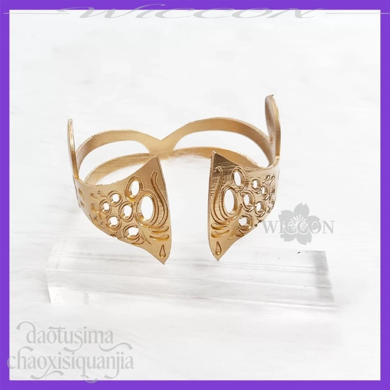 코스Anime Devil 4 Cryy Cosplay Kyrie 3D Polylactic Acid Crown Prop Accessories 코스프레 Golden Headpiece Vintage Headwear Halloween