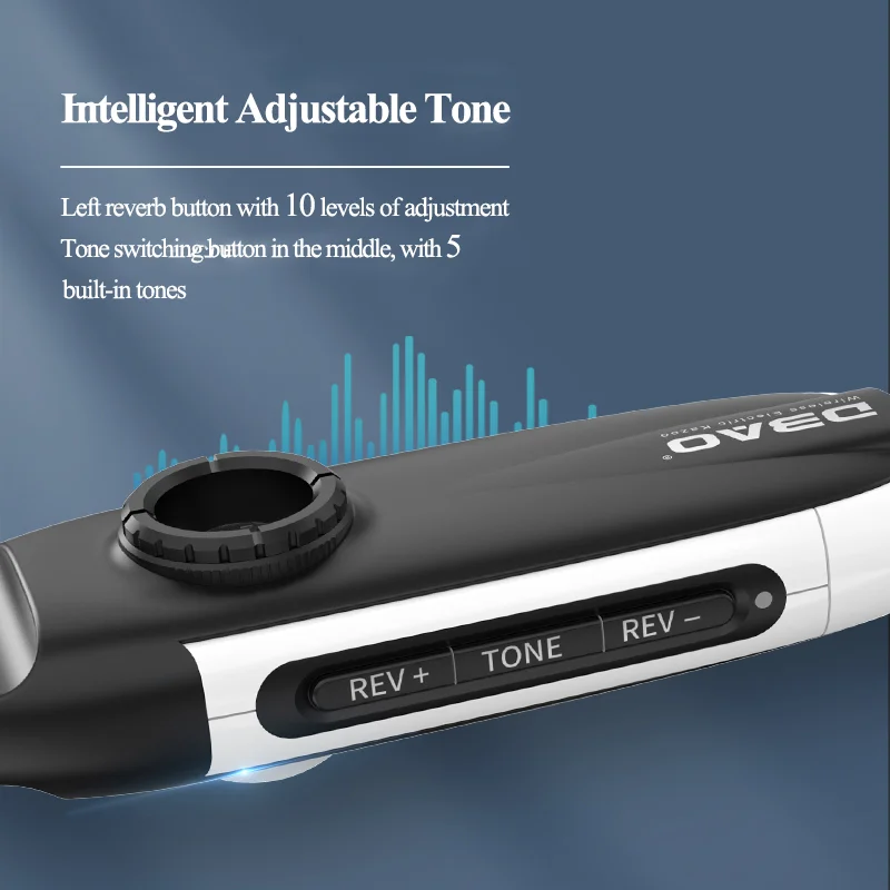 Wireless Electric Kazoo With Receiver Bluetooth For Connecting With Speaker Adjustable Reverb Tone Upgrade Kazoo