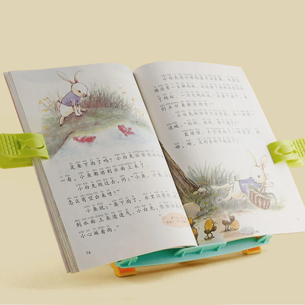 접이식 데스크탑 독서대 조절 가능한 책 받침대 플라스틱 책 브래킷 가정 학교 학습 교과서 받침대