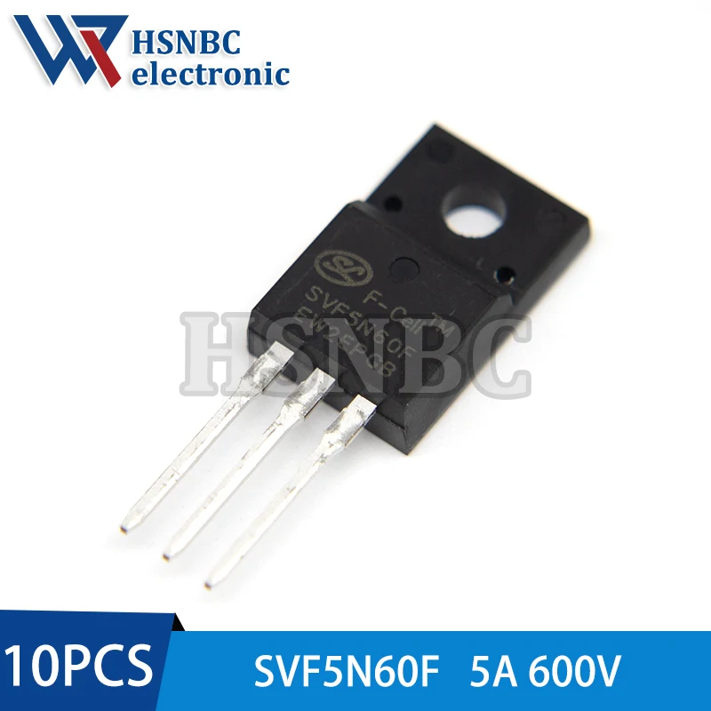 

10Pcs/Lot SVF5N60F 5N60 SVF5N60 TO-220F 5A 600V N-channel Power MOSFET Transistor 100% New Original