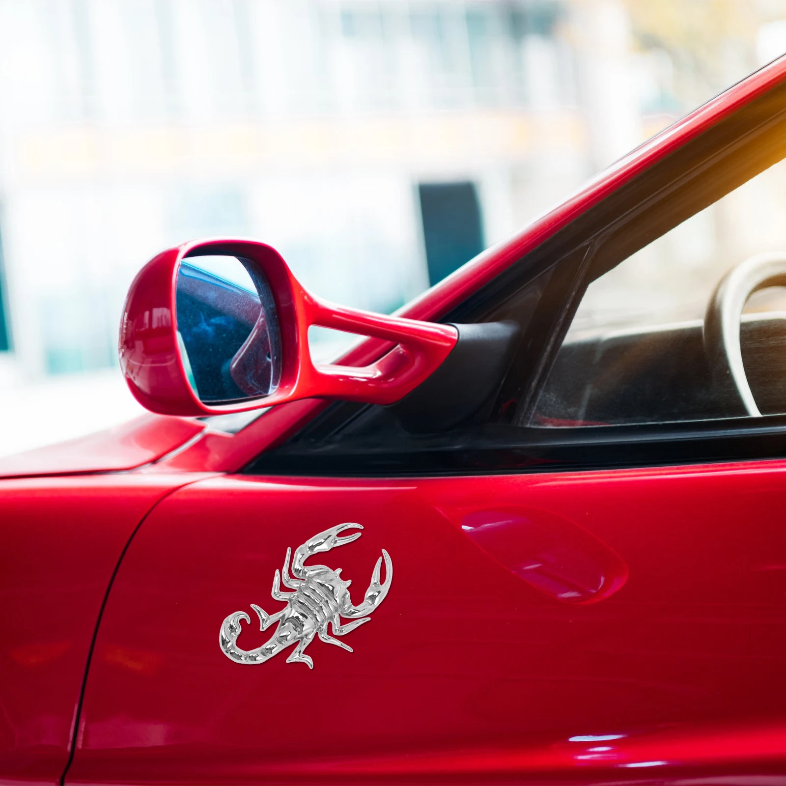 

2 pcs Metal Car Stickers Zinc Alloy 3D Scorpion Door Window Decal Long Term No Trace Easy Remove Automotive Decor