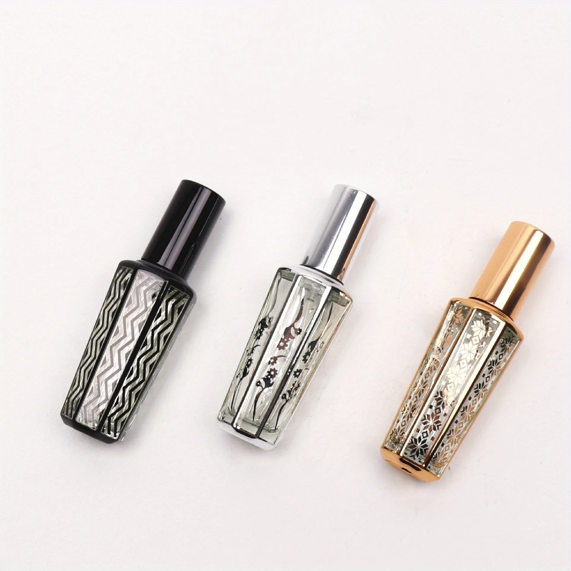 10 Stück 15ml Parfümflaschen, tragbare nachfüllbare Glas-Sprühflaschen, Pumpzerstäuber, Reise-Leerflaschen für Kosmetikflüssigkeiten – Detail 8