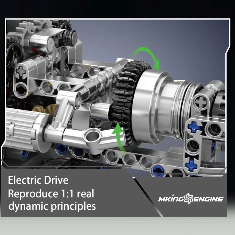 761 pçs 10207 v8 motor moc modelo de simulação bloco de construção kit com montagem movida a motor ornamentos tijolos brinquedos diy meninos presente