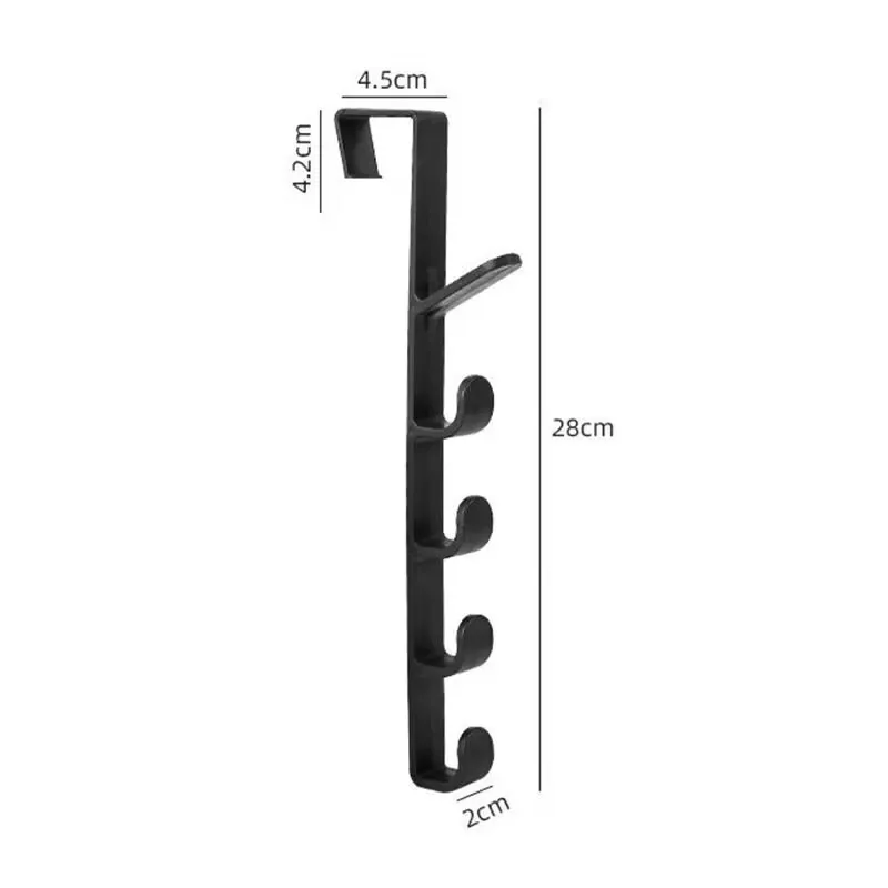 Hinter-Tür-Kleiderhaken, Mehrzweck-Organizer, Garderobenhaken für Schlafsaal, Kleider-, Mantel-, Hut- und Handtuchhalter, Aufbewahrung für Zuhause und Kleiderschrank – Detail 1