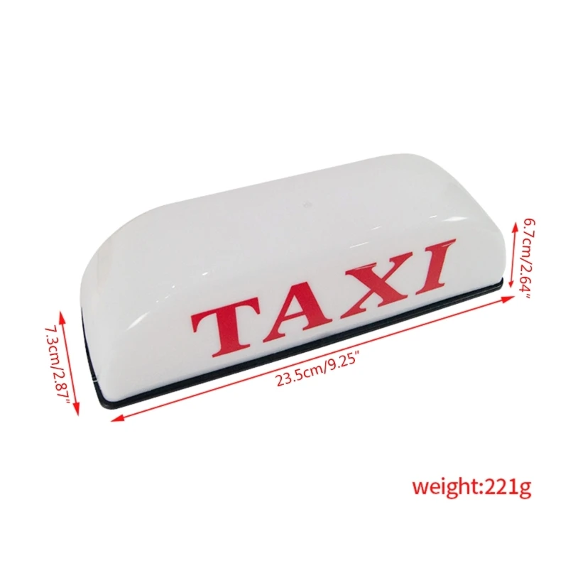 Roof Taxi Sign Taxi Roof Sign Waterproof Taxi Cab Sign Lamp Magnetic Taxi Light Universal LED Taxi Board Indicator Light