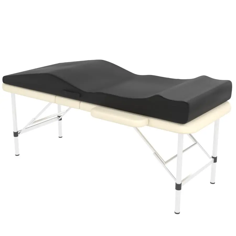 Lash Bed Topper, ergonomischer, kurviger Massagetisch-Schaumstoff-Topper, rutschfestes Kosmetiker-Bettkissen mit abnehmbarem Bezug für Beauty Sal