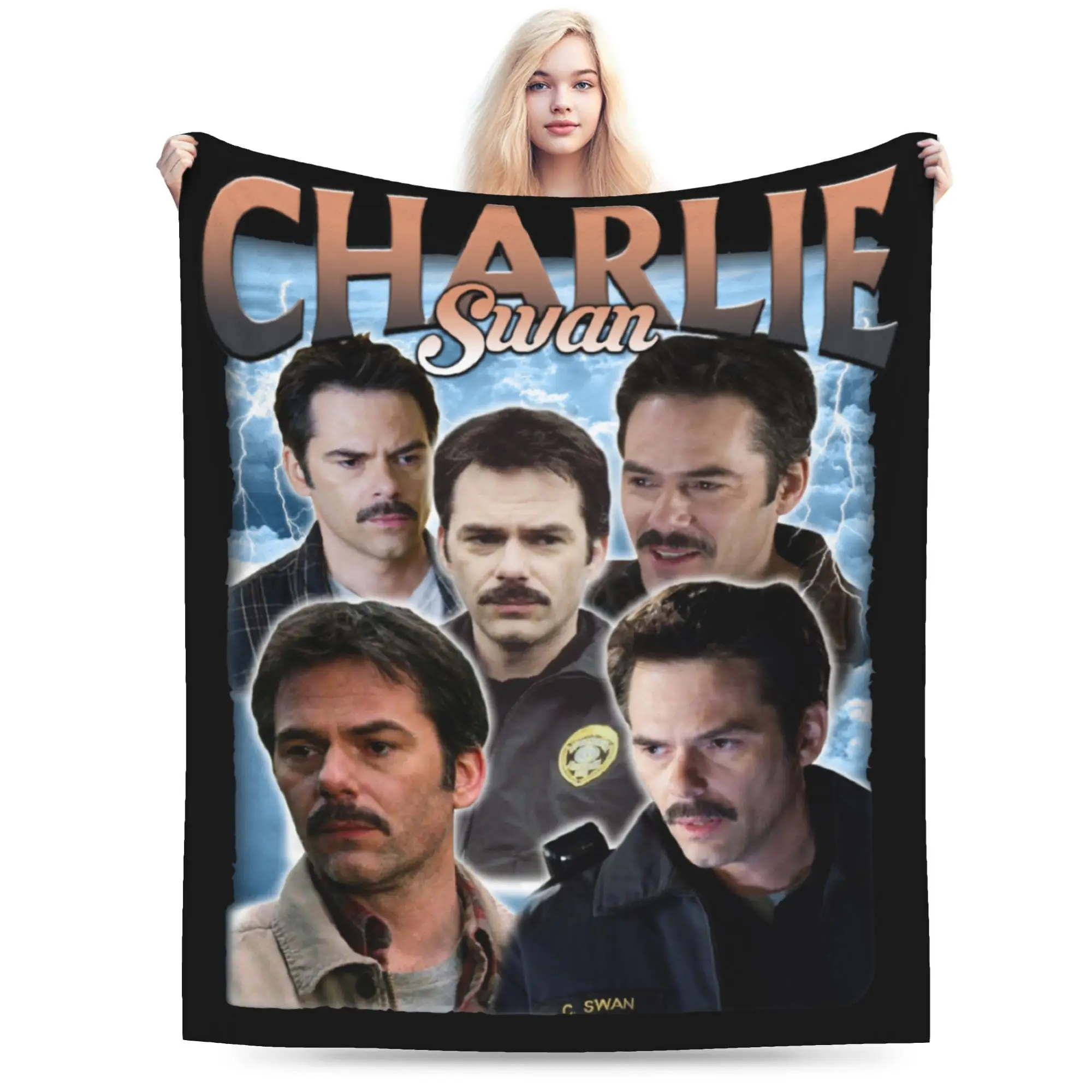Charlie Swan Twilight Blankets Flannel Decoration  Breathable Super Soft Throw Blanket for Bed Bedroom Quilt