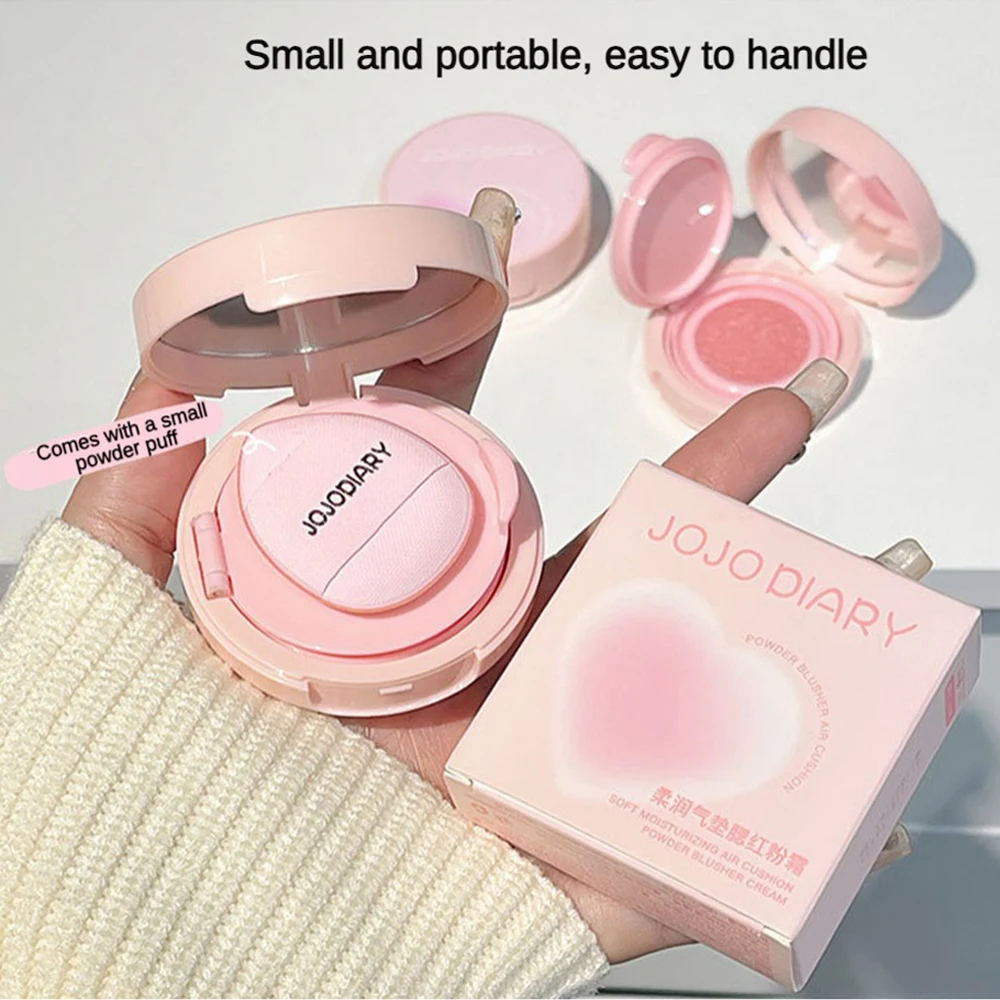 Lazy Blush Simple And Convenient Highlight Brightening Air Cushion Nature Female Face Makeup Single Color Blush Cushion Blush