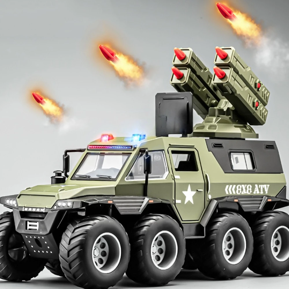 1:24 스케일 아브토로스 스피노사우루스 장갑차 모델 장난감 금속 다이캐스트 사운드 라이트 도어 오픈 풀백 어린이 선물용