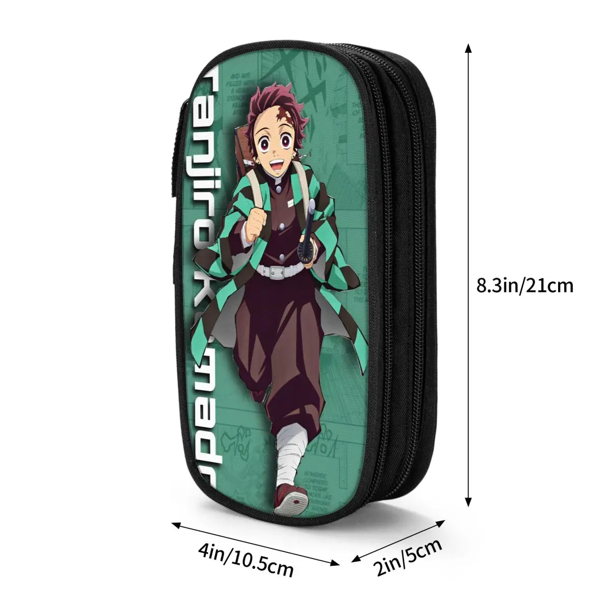 Tanjiro Kamado Demon Slayer Manga Pencil Case Anime Pencilcases Pen Box for Student Big Bags Students School Gift Stationery