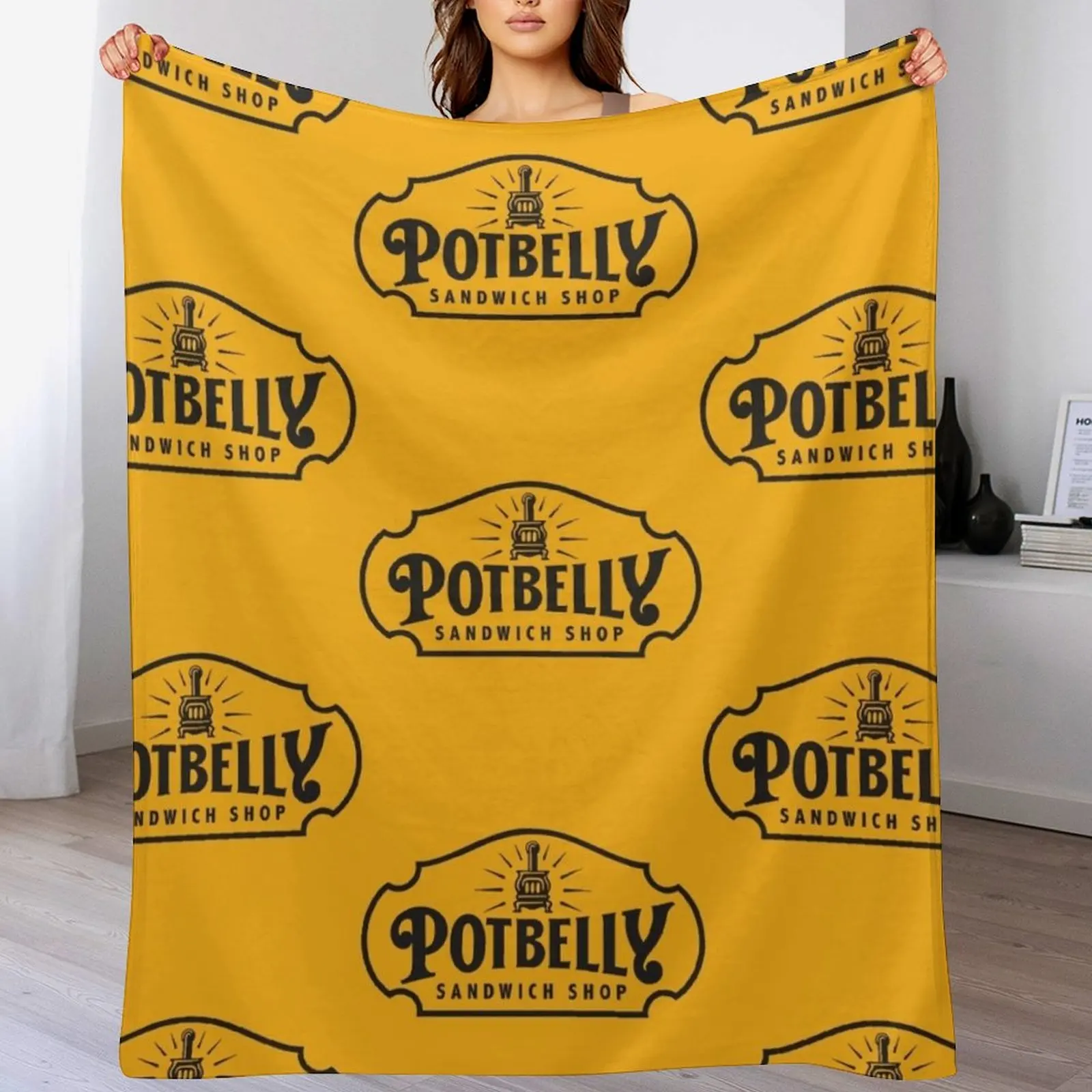 Resto Potbelly Sandwich Throw Blanket blankets ands Blankets For Sofas For Decorative Sofa warm winter Blankets