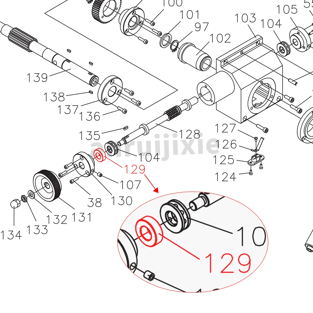 Worm Adjust Mat for SIEG SX3-129&JET JMD-3&BusyBee CX611&Grizzly G0619