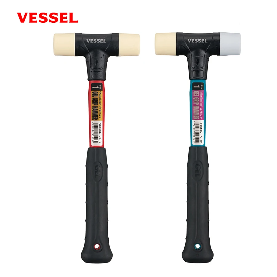 

VESSEL Double Rubber Hammer Multifunctional Floor Plastic Inelastic Rubber Mallet Mounting Hammer made in Japan 76-10/77-10