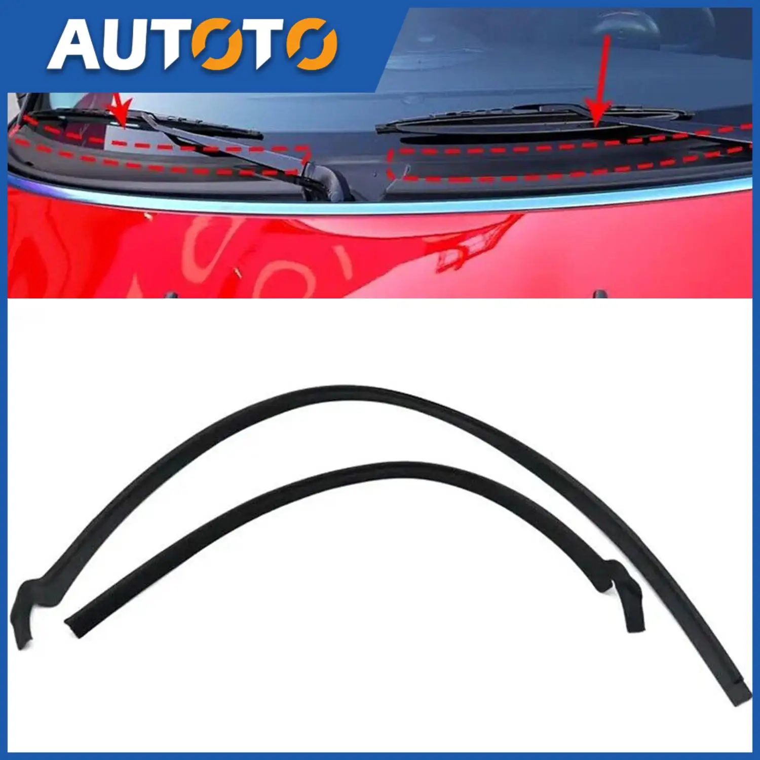 

2pcs/lot Windshield Cowl Cover Apron Seal Trim Strip Part Num 51132751209 51132751210 Fit For Mini Cooper R55 R56R57 07-15