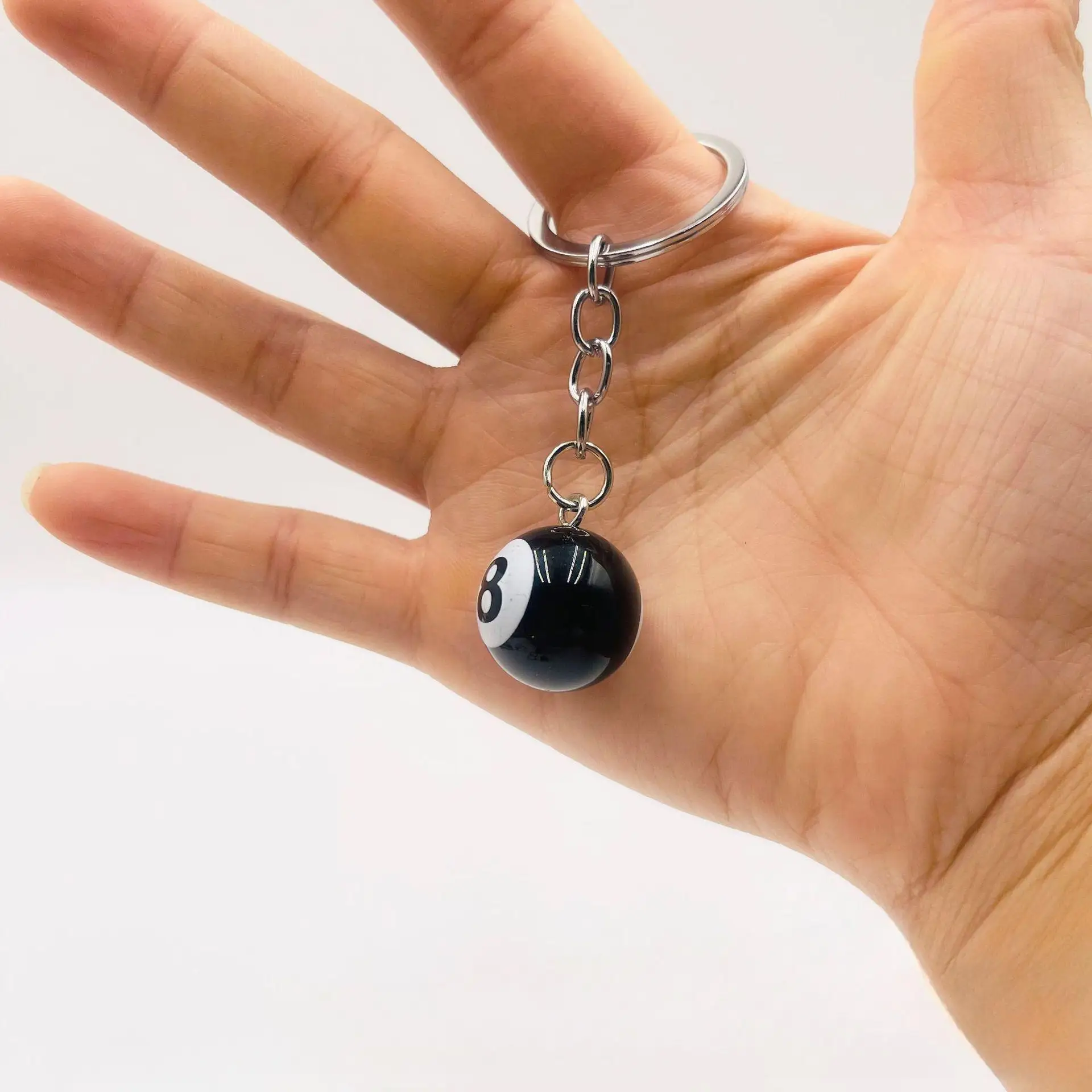 

20 Pieces Stainless Steel Black 8-Word Policy Table Tennis Keychain Backpack Pendant Event Gift Accessories