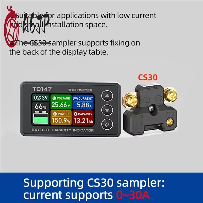 

A67P-TC147 Высокоточный кулоновый измеритель напряжения и тока батареи с цветным экраном
