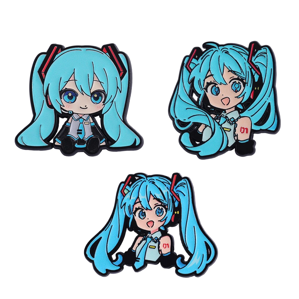 3 Pcs Anime Brooch​​​ ​​Cute ​​Virtual Characters Cartoon Enamel Pin Metal Badge Jewelry Clothing Backpack Accessories Gift
