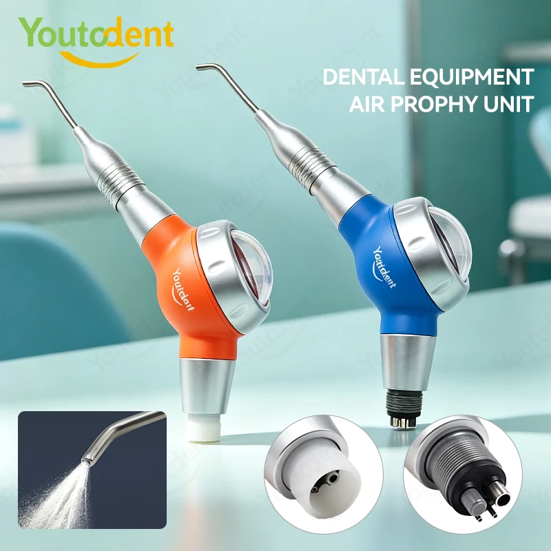 Dental Air Polisher Prophy Jet 2/4 Holes Dental Air Prophy Unit for Teeth Cleaning Polishing Whitening Dental Sandblaster