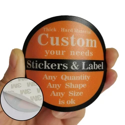 Custom PVC Sticker Thick Machine Label Plastic Warning Logo Brand Sign Personalized Self-adhesive Waterproof Matte Print Glossy