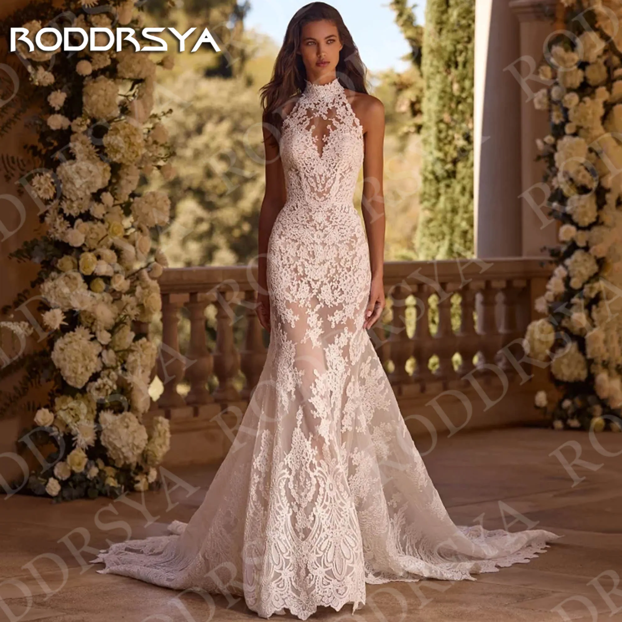 

RODDRSYA Boho Wedding Dresses Vintage Bridal Gowns Appliques 2026 Mermaid Backless Lace Bride Dress Customized robe de mariée