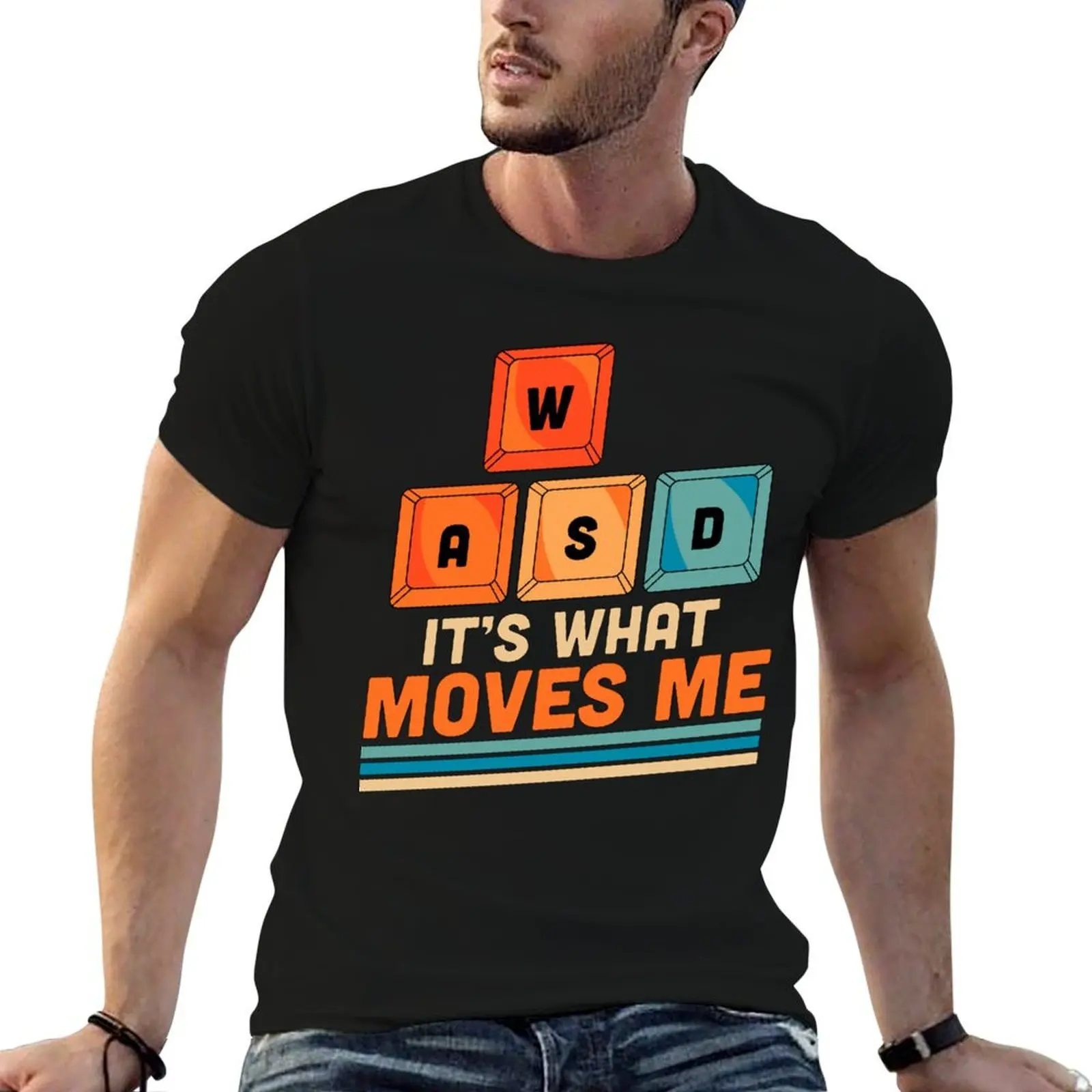 

WASD PC Gamer Gifts Video Gaming WASD It's What Move Me T-Shirt t shirt personalised cotton t shirts high quality T-Shirt