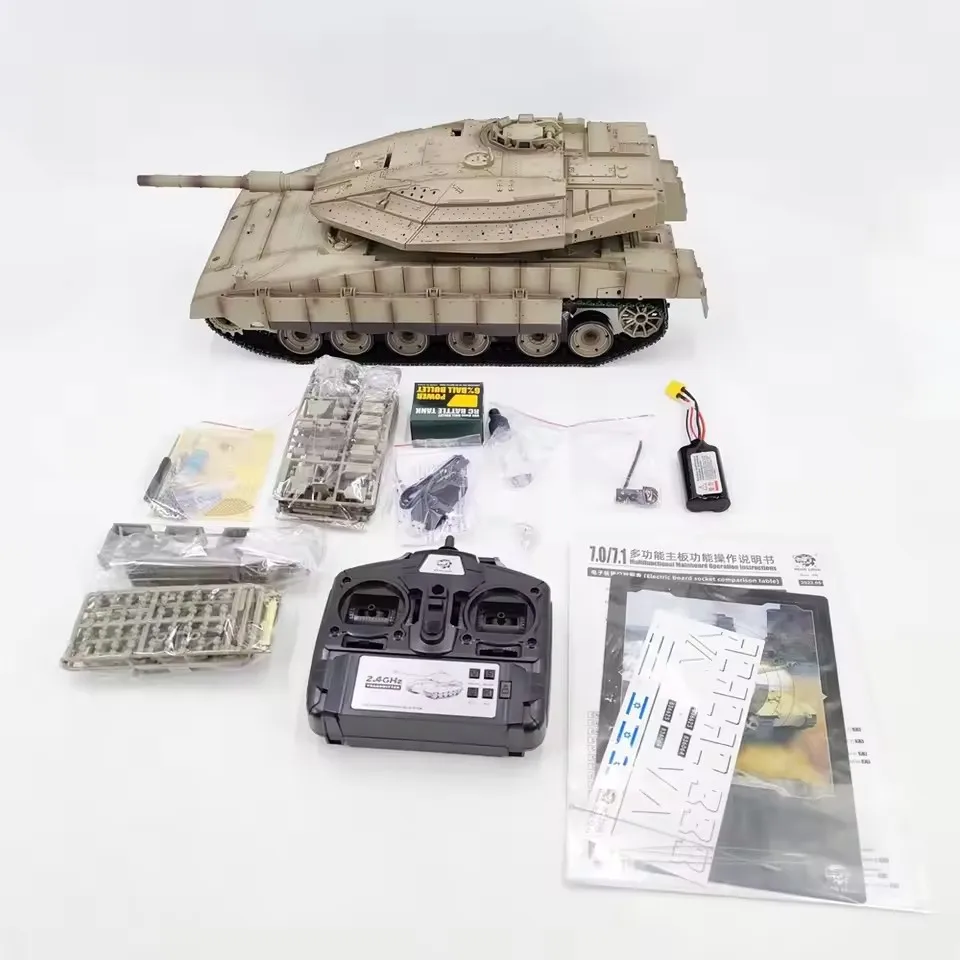 Heng Long 3958 1:16 IDF Merkava Mk IV RC tanque de batalla principal tanques militares de Control remoto para juguetes para adultos