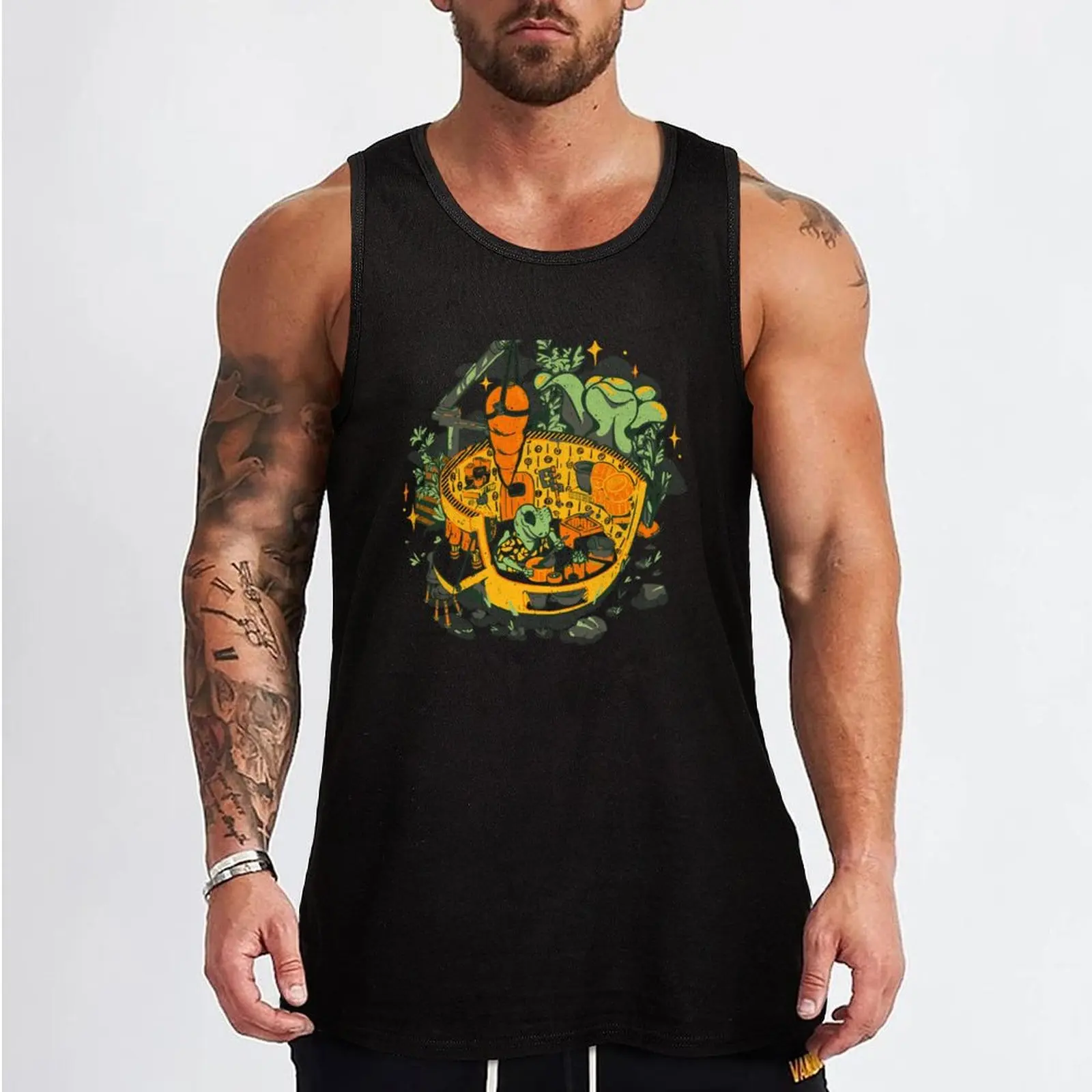 Tiny Ramen-Ya Tank Top Gym t-shirt man Men's fitness t-shirt bodybuilding t shirt sleeveless shirt man