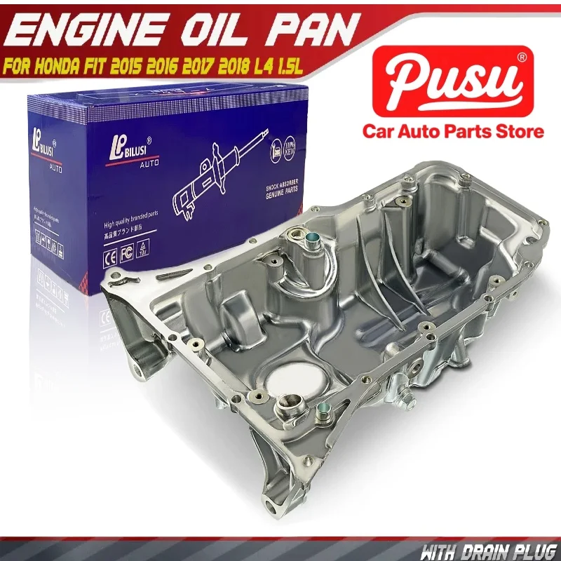 

PUSU Engine Oil Pan for Honda Fit 1.5L 2015 2016 2017 2018 HOP34A, 11200-5R0-000 112005R0000
