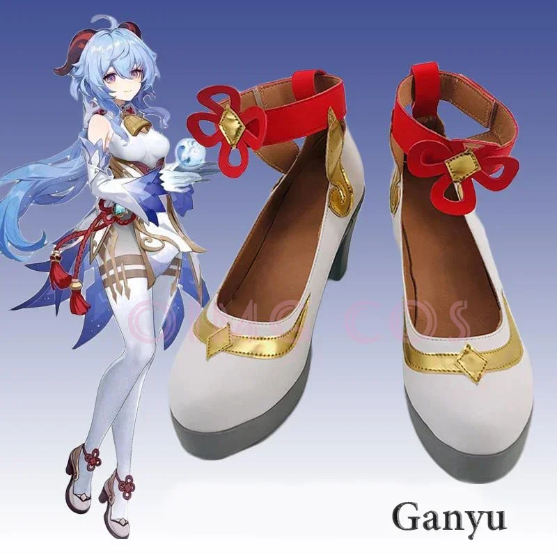 

FC6Impact Ganyu Cosplay Shoes Anime Chinese Style Halloween for Women Game@FC8！