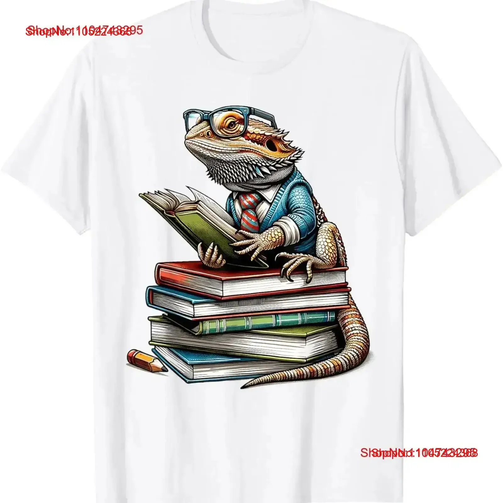 

Bearded Dragon Reading Books Matching Bookworm Librarian T Shirt vintage Washed homme streetwear Slightly Stylish vintage
