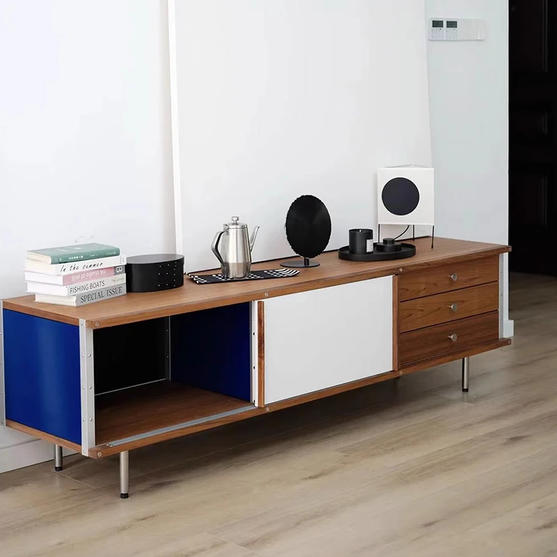 

TV cabinet module combination stainless steel side cabinet, kitchen and dining room cabinet integrated storage
