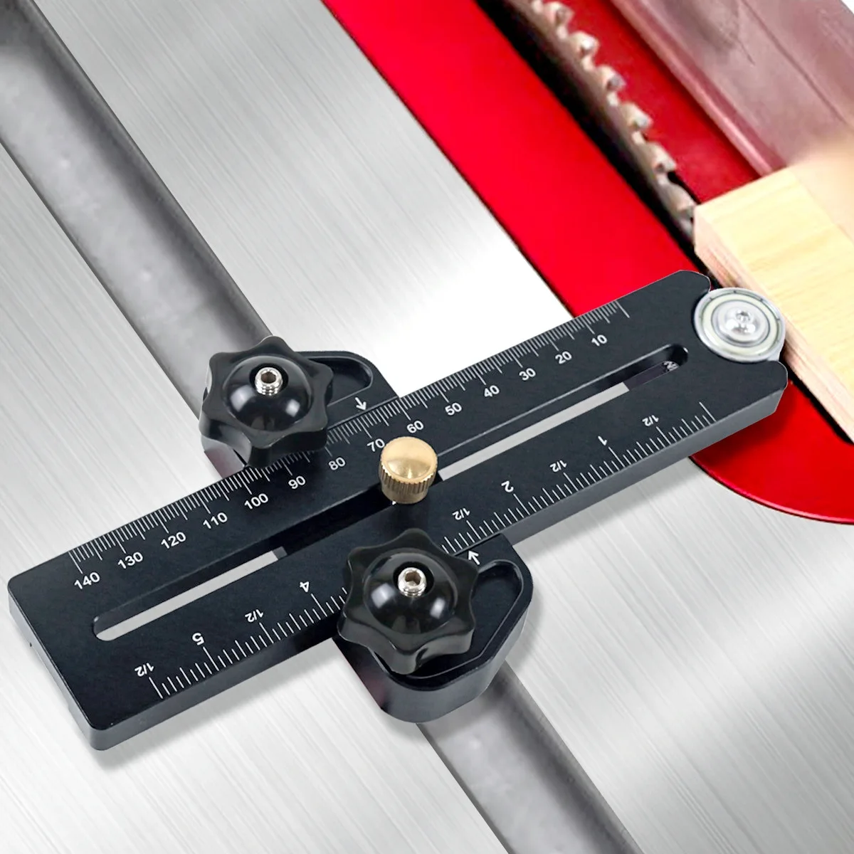 

Safety Table Saw Jig Thin Rip Jig for Making Repetitive Narrow Thin Strip Cuts Metal for T Slot Woodworking Tools