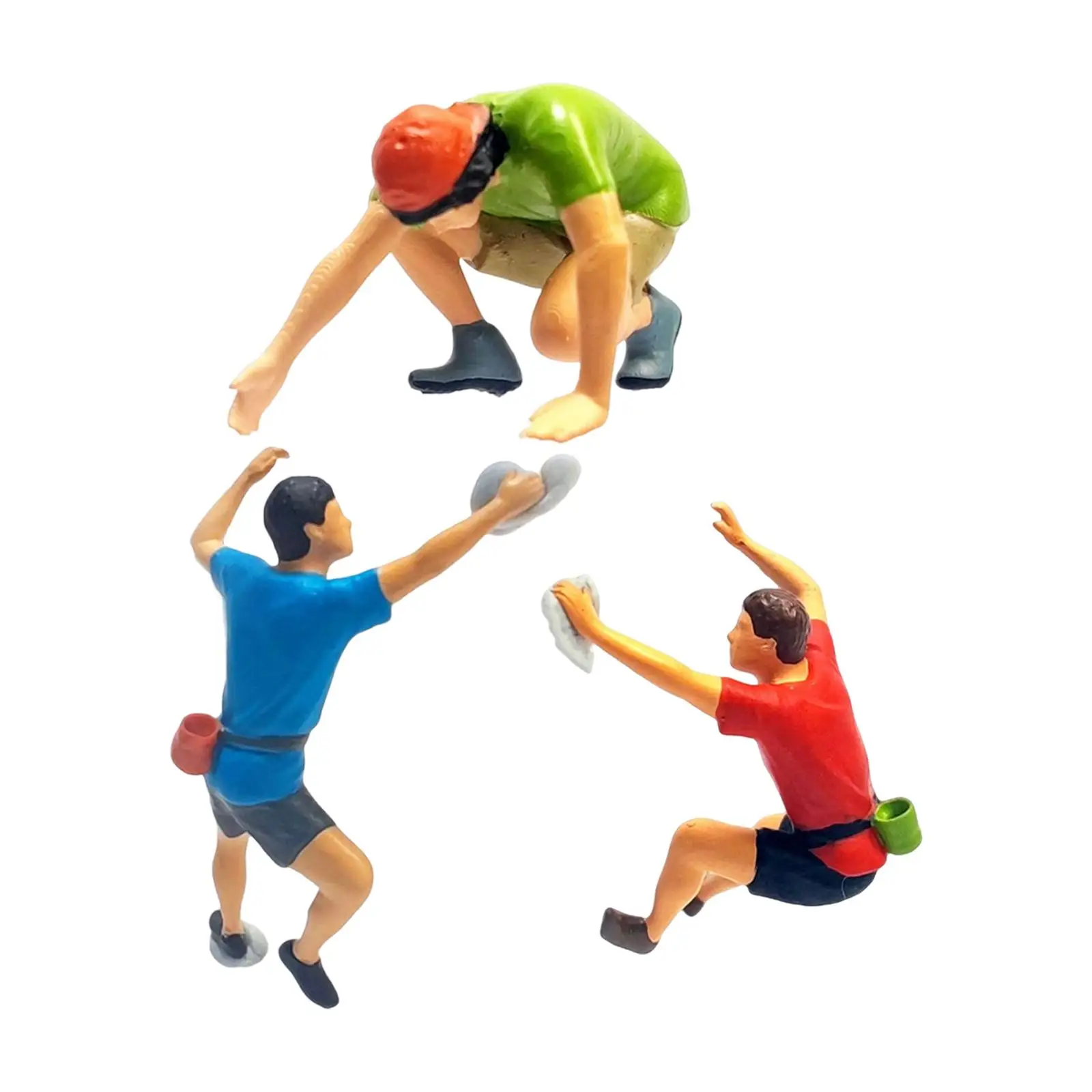 Resin Rock Climbing Miniature Figure 1 64 Scale Hand Painted for Diorama Scenery Kit Model Train Accessory and Dollhouse Decor