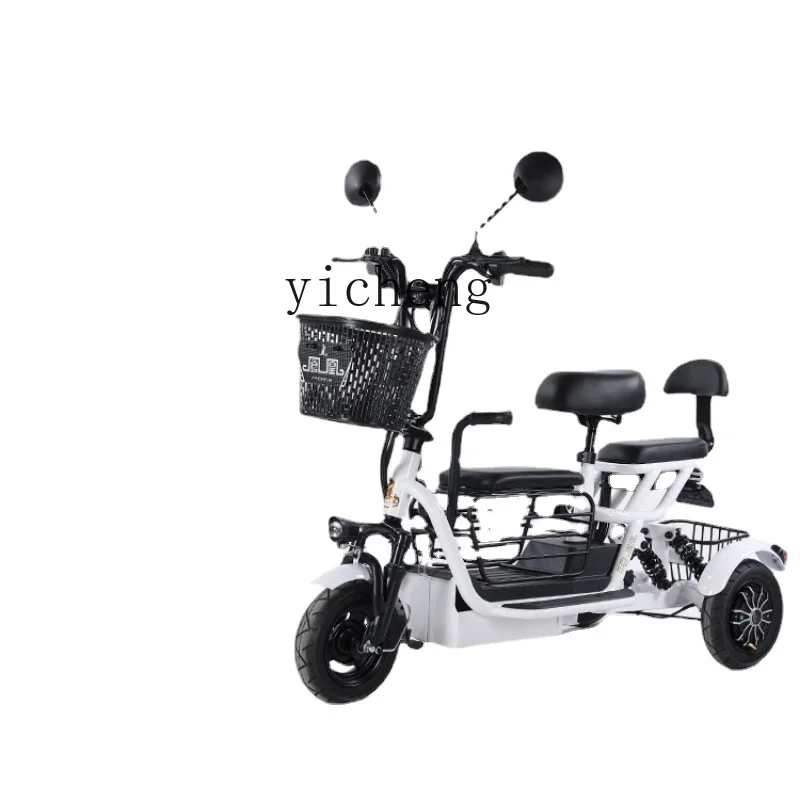 

Электрический трехколесный велосипед Zf, домашний маленький Пикап для детей, пожилых женщин, родителей и детей, складной автомобиль с аккумулятором