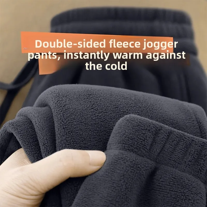 

Мужские повседневные брюки Thiened Fce, свободные брюки со шнурком, теплые осенне-зимние брюки для отдыха, молодежные длинные брюки для активного отдыха