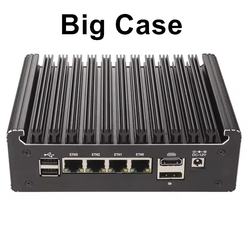 Topton 12th Gen Intel N100 2.5G Soft Router 4x i226-V LAN 1*COM RJ45 Bezwentylatorowy Mini PC Firewall Komputer Type-C pfSense PVE ESXi