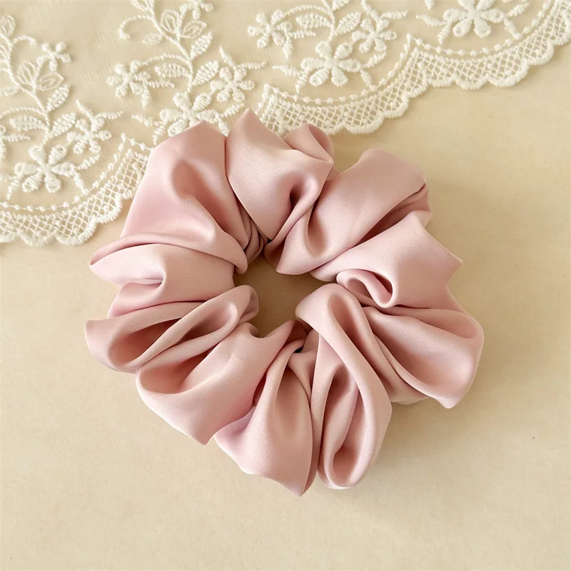 

Silk Satin Hair Scrunchies Elastic Rubber Bands Women Girls Simple Hairbands Ponytail Holder Hair Rubber Bands Hair Accessories