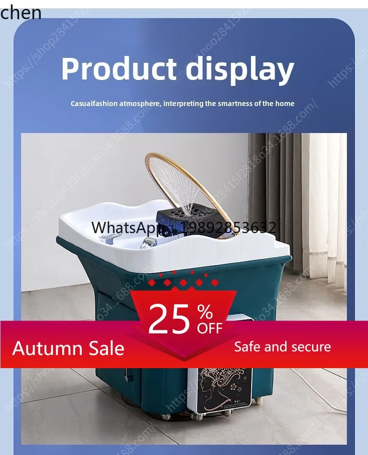 

Removable shampoo basin head treatment machine matching massage bed beauty bed fumigation water circulation shampoo machine