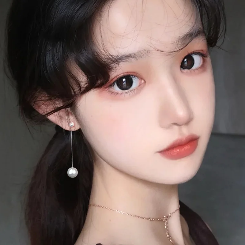 Fashion Tassel Simulated Pearl Dangle Earrings for Women Classic Korean Drop Long Hanging Earring Ladies Wedding Luxury Jewelry