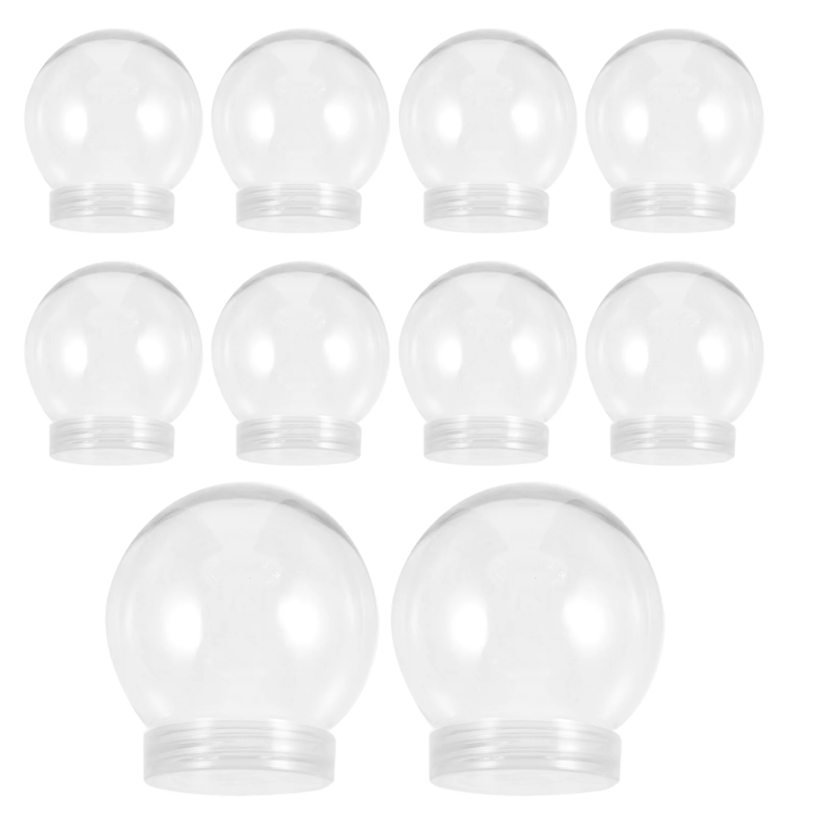 

10 Pcs Snow Globes DIY Transparent Plastic Water Ball Snowball with Screw Cap 10pcs (300ml Cap) Props Clear Small Office