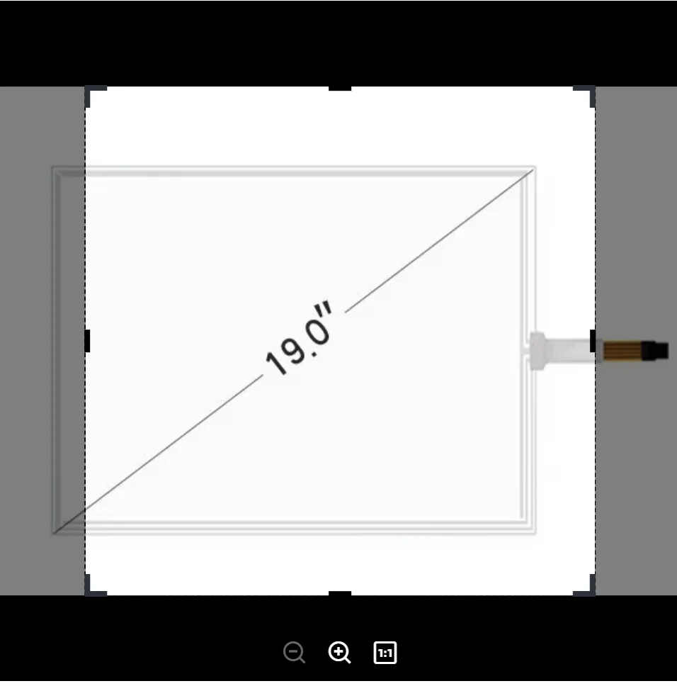 

19-дюймовые сенсорные экраны, сенсорное стекло, используемое видео Cad DVD, совместимое с 392*321 мм