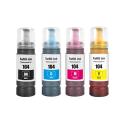 104 Premium Refill Ink for Epson 104 Ecotank ET-2726 ET-2810 ET-2811 ET-2812 ET-2814 ET-2815 ET-2820 Printer