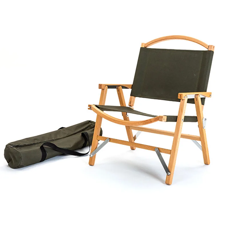 Modern Outdoor Fishing Folding Chairs Portable Beach Chair for Camping Factory Wholesale Wooden Wood Contemporary