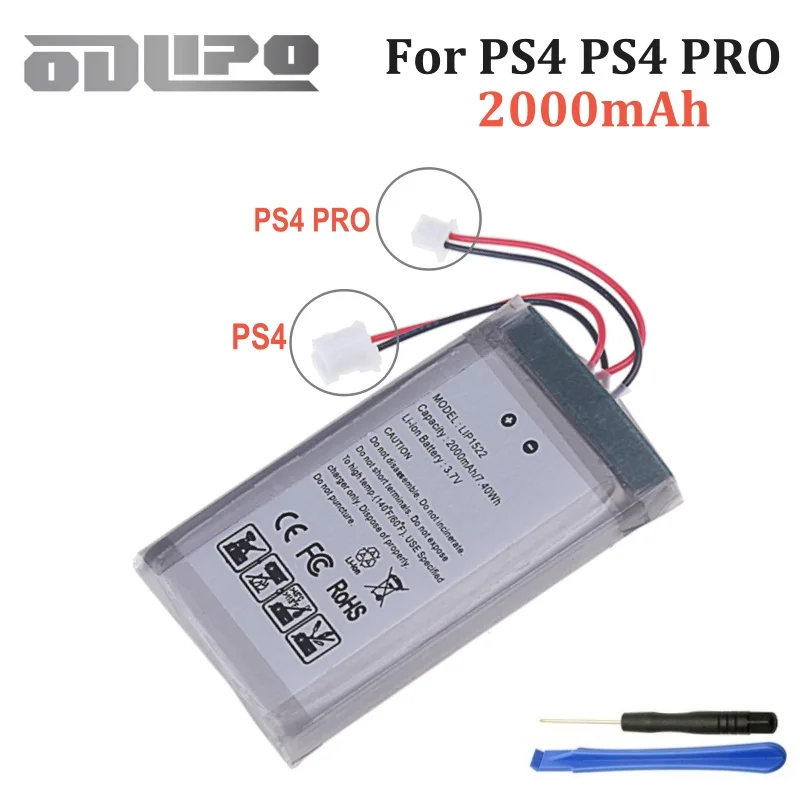 New Battery for Sony PS4,PS4 Pro/Slim Gamepad Wireless controller CUH-ZCT1E CUH-ZCT1U CUH-ZCT2 or CUH-ZCT2U Replace battery