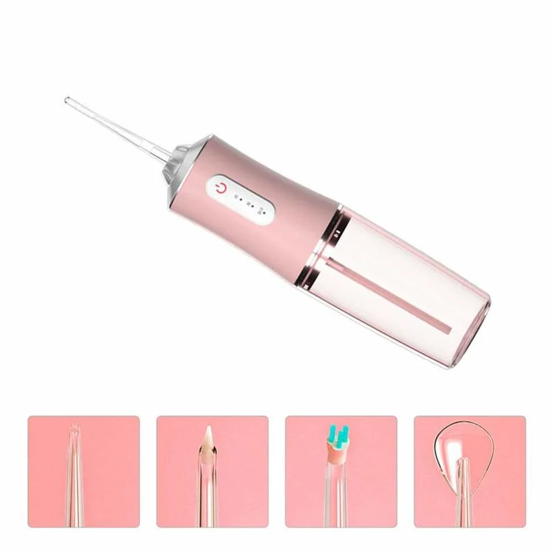 Oral Irrigator Portable Water Floss USB Rechargeable Dental Cordless Water Flosser Jet 220ml Irrigator Dental Teeth Cleaner