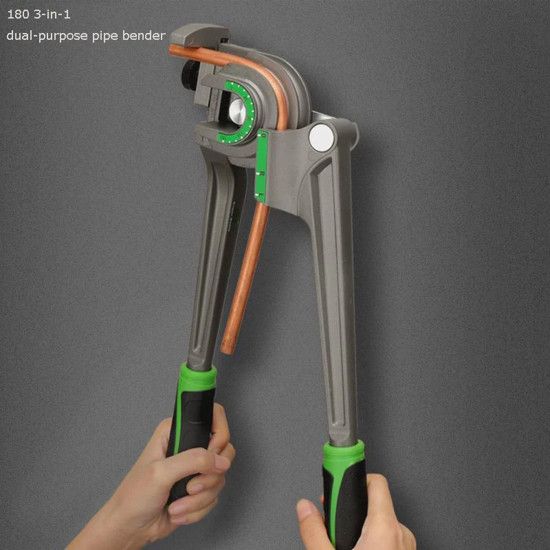 1/4 3/8 1/2 Inch OD Copper Aluminum Tube Bender  3 in 1 Tubing Bender 180 Degree  for HVAC Refrigeration Repair Tube Bender