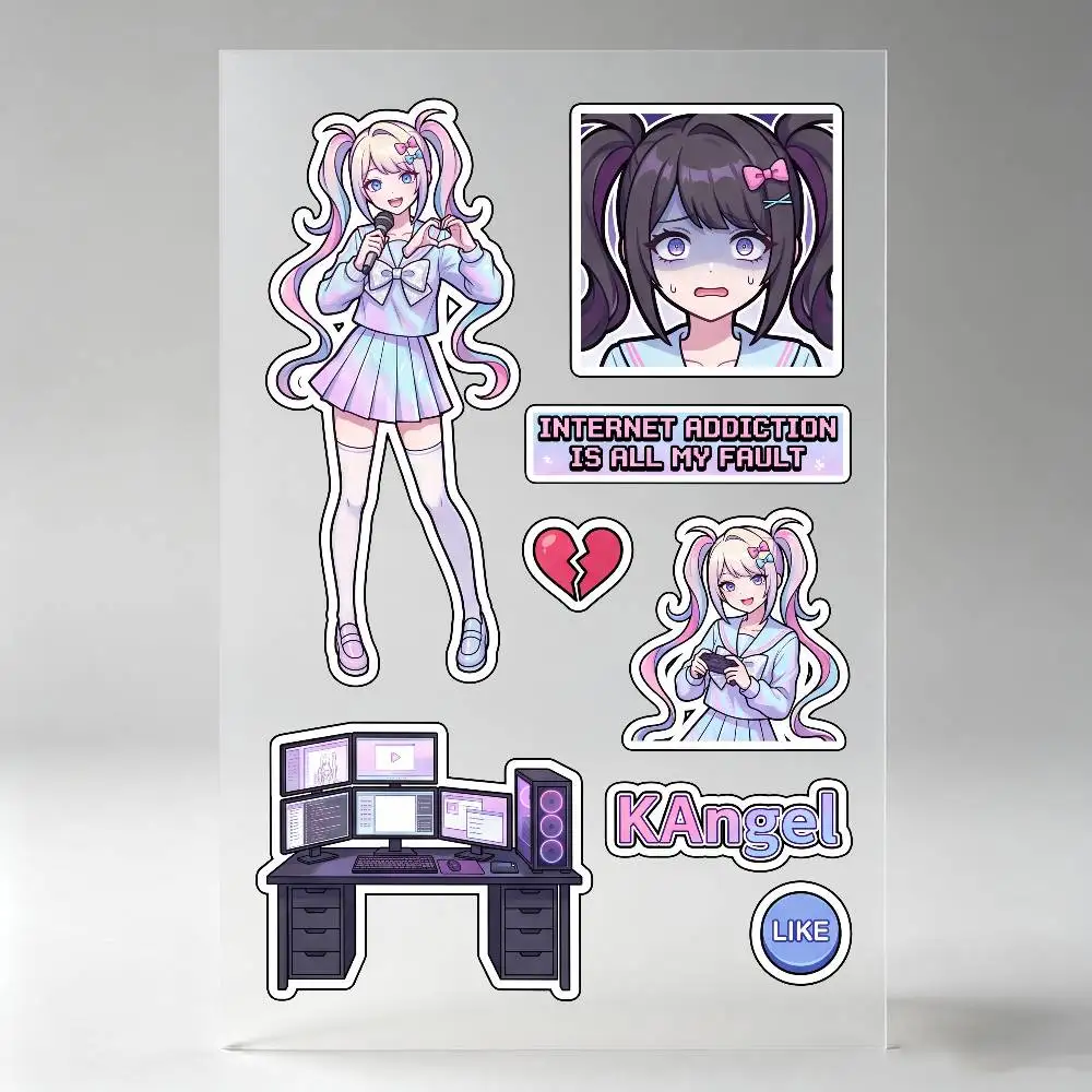 Game N-Needy Girl O-Overdose Stickers Auto Body Bumper Windows Motorcycle Laptop Walls Vinyl Decal Car Tuning Accessories