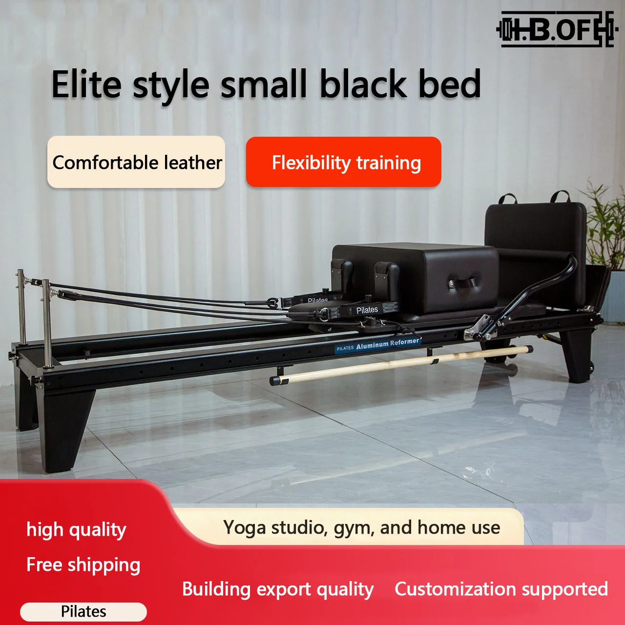 

Cross Border Supply Elite Core Bed Commercial Yoga Studio Core Bed Pilates Training Elite Small Black Bed