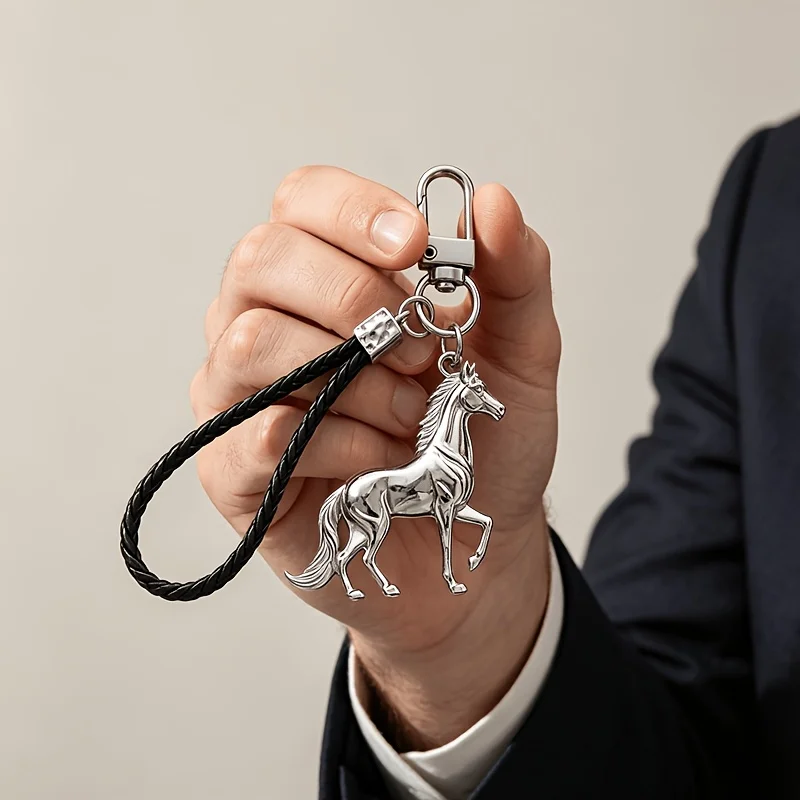 2/1 Piece Set of Fashionable European and American Style Creative Animal Horse Keychains, Bag Accessories Suitable for Men and Women, Car Key and Bag Decoration, and Gift-Giving, Halloween and Christmas Gifts