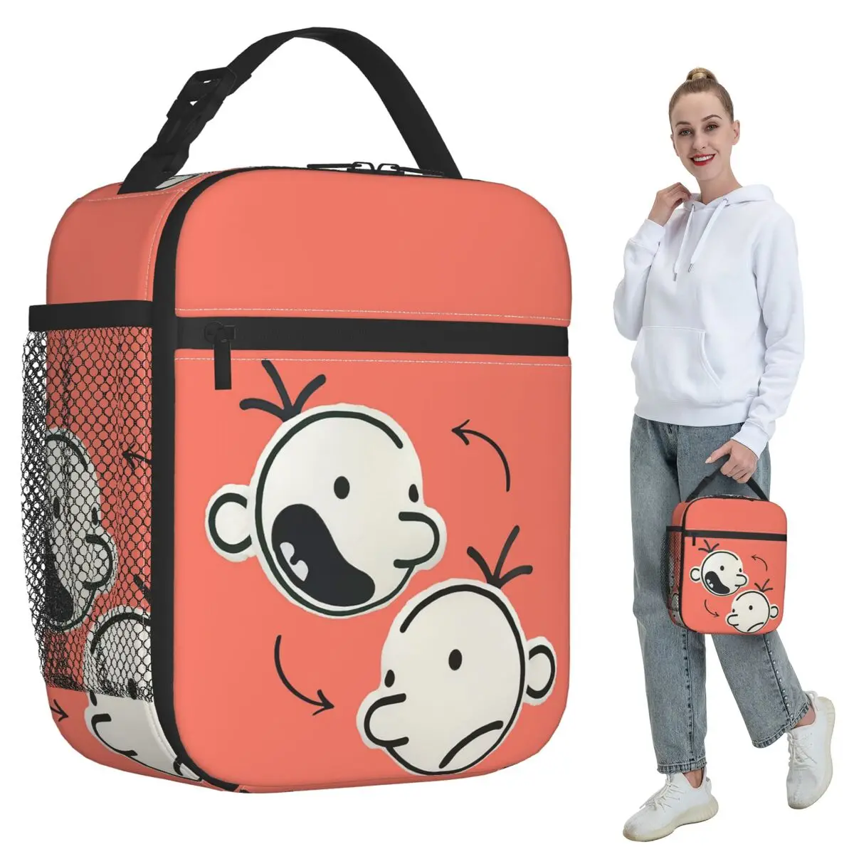 Diary Of A Wimpy Kid Group Insulated Lunch Bag for Women Office Cooler Thermal Food Box Tote Portable Lunch Boxes Container